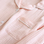 Cotton Lapel Pajama Set for Women Thin Plus Size 3xl Long Sleeved Long Pants Home Wear Clothes Solid Color Conjunto Femenino