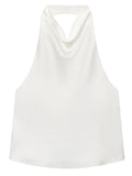 Women Halter Satin Women Tops