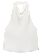 Women Halter Satin Women Tops