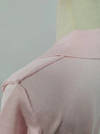 Pink Polo Knitted T-shirt Women Tops Short Sleeve Shirts 2025 New Spring Summer Shirt for Women Clothing