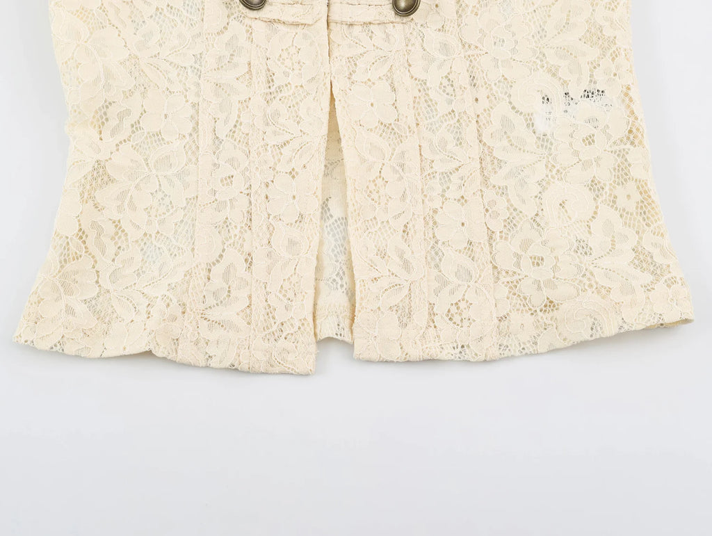 2026 Summer Women's French Elegant Sleeveless Lace-up Wrap Frock Gown Lady Vintage Backless Floral Print Cropped Mini Dresses