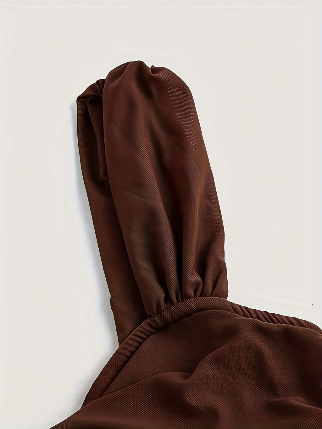 A lady's brown, elegant and noble, backless, sexy solid color halter top