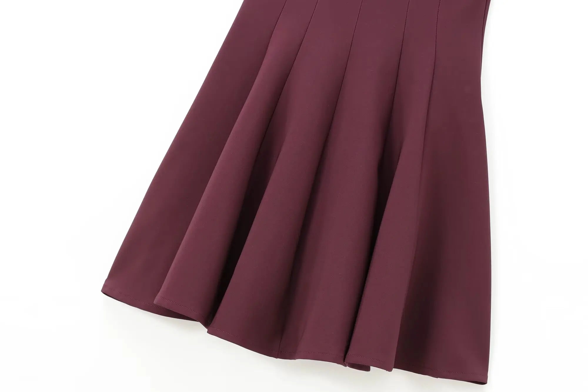 HH Women Summer Sexy Sleeveless Solid Casual Mini Dress Female Vintage Chic High Street Slim Rear Zipper Pleated Dress