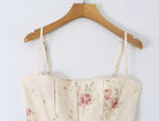 YENKYE Sexy Spaghetti Straps Floral Print Long Dress For Women Summer Boho Vacation Party Dresses Maxi Sundress