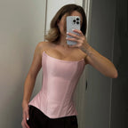 Weird Puss Sweet Cool Spicy Girl Date  Style Slim Fit Tube Top Tank Top Women Fashion Slimming Versatile Top