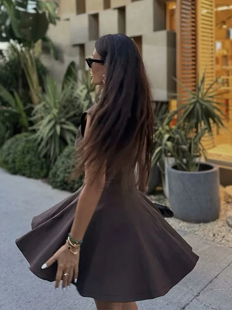 Foridol Stand Collar  Dress