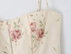 YENKYE Sexy Spaghetti Straps Floral Print Long Dress For Women Summer Boho Vacation Party Dresses Maxi Sundress