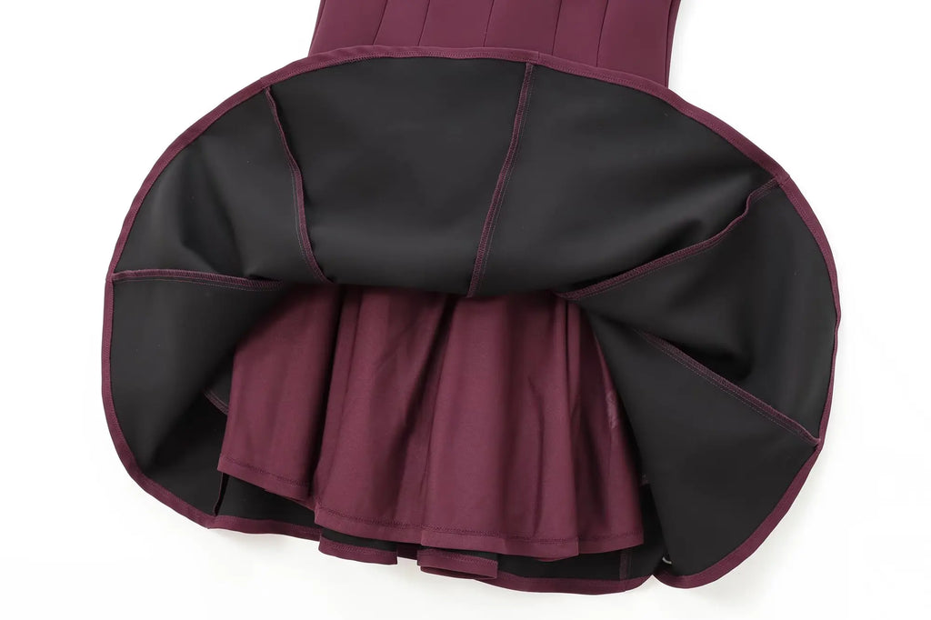 HH Women Summer Sexy Sleeveless Solid Casual Mini Dress Female Vintage Chic High Street Slim Rear Zipper Pleated Dress