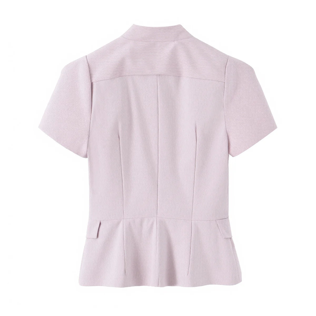 TFMLN Women's Striped Shirt Chic Short Sleeve High Street Commuting Style Slim Fit Fashion Ladies Short Sleeve Tops Summer New