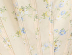 Summer Sexy Corset Yellow Floral Print Tie Bow Strap Camis Women Cross Lacing Up Bandage Bow Back Tank Top Slim Fit Vest Tee