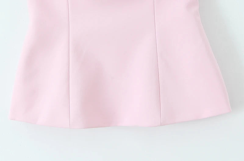 Chu Sau beauty Women New Fashion Sweet Bow Chic Sleeveless Small Tops Vintage Halter V-Neck Sexy Backless Tank Top