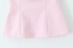 Chu Sau beauty Women New Fashion Sweet Bow Chic Sleeveless Small Tops Vintage Halter V-Neck Sexy Backless Tank Top