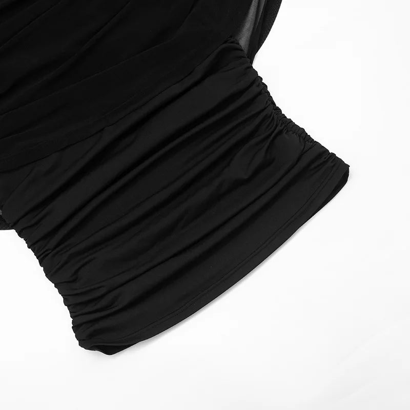 2026 Summer European and American Style Women's New Scarf Collar Draped Sleeveless Slim Top