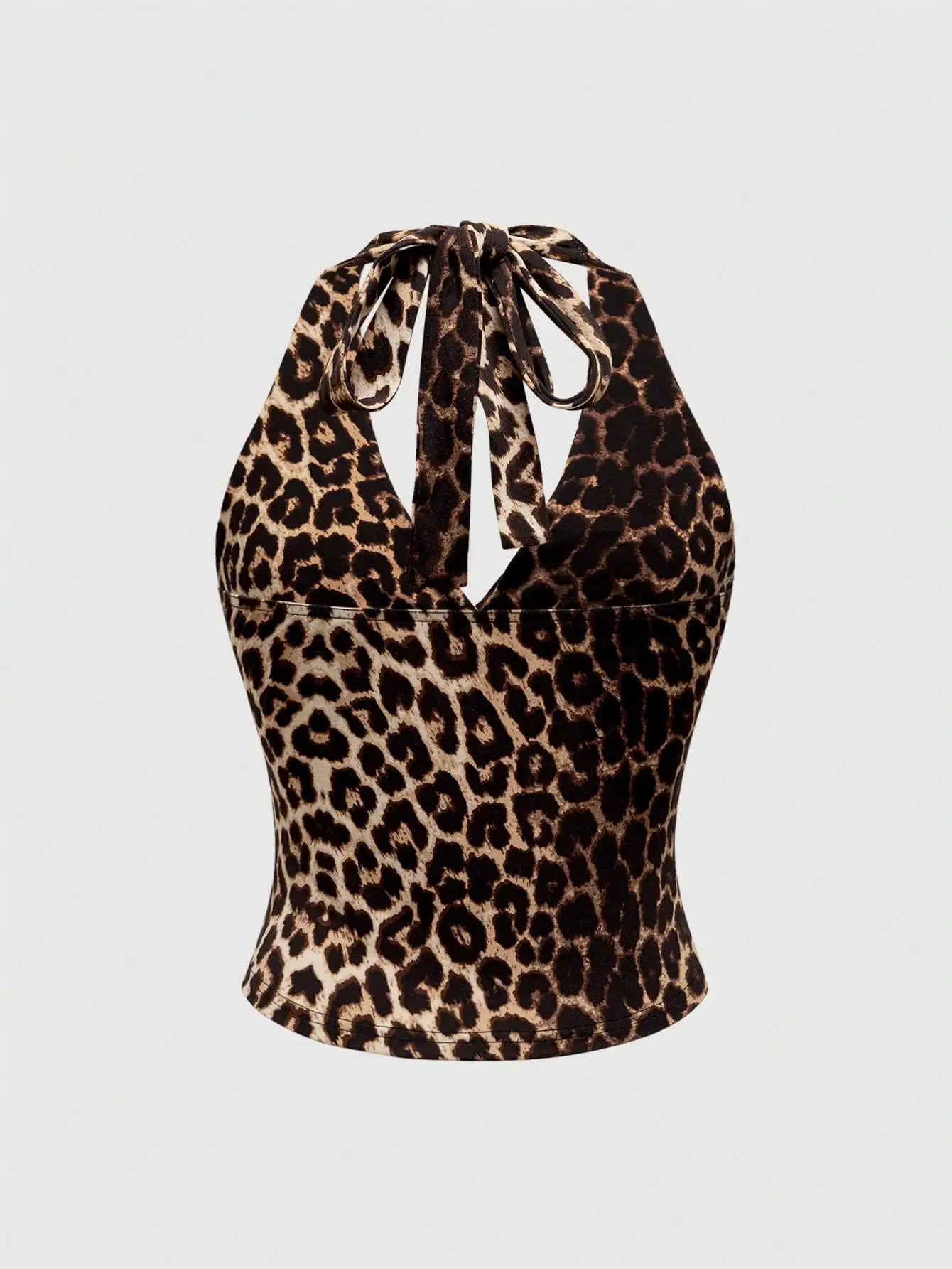 European and American spring, summer and autumn hot-selling leopard print casual large size neck vest