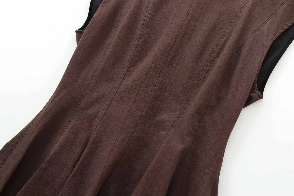 Foridol Stand Collar  Dress