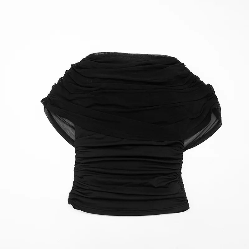 2026 Summer European and American Style Women's New Scarf Collar Draped Sleeveless Slim Top