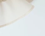 2024 Apricot Spliced Lace Bow Ruched Chest Embroidery Sexy Corset Women Summer Tank Tops Pleated Slim Through Buttons Crop Top