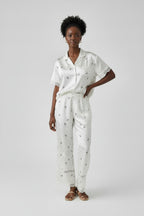 New Korean-Style Elegant Young Ladies' Pyjamas Summer New Arrival Short-Sleeved Polka Dot Bow Ice Silk Pyjama Set Homewear Set