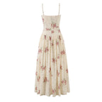 YENKYE Sexy Spaghetti Straps Floral Print Long Dress For Women Summer Boho Vacation Party Dresses Maxi Sundress