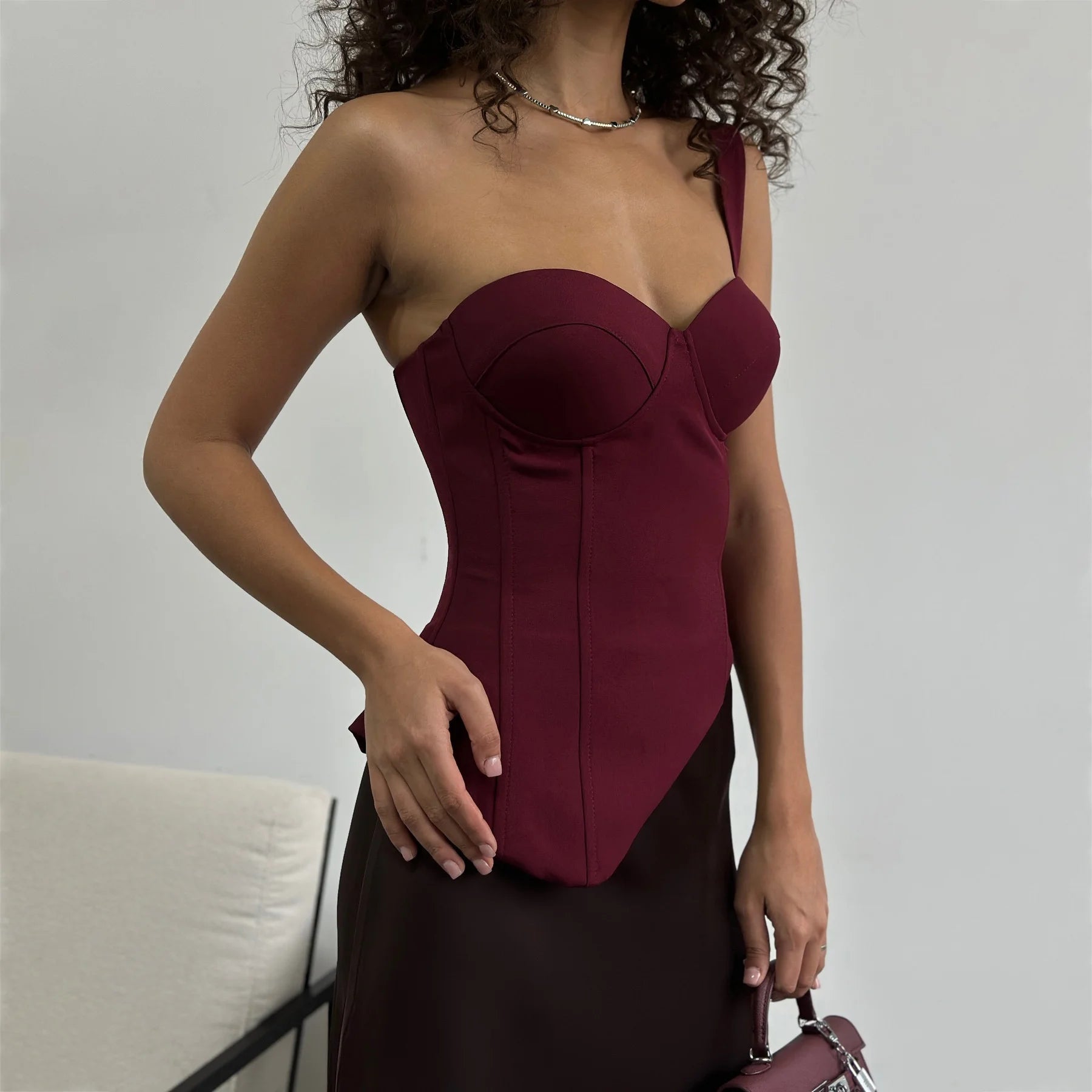 One Shoulder Corset