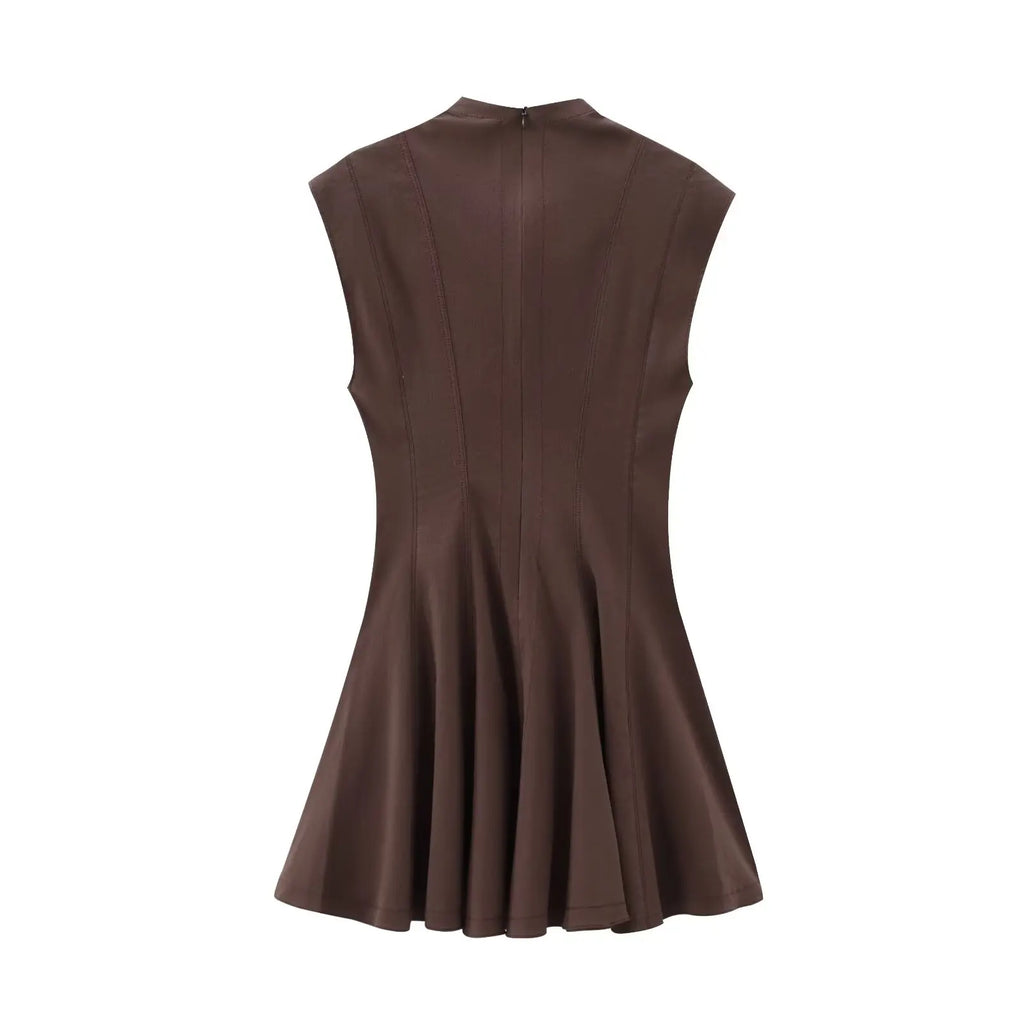 Foridol Stand Collar  Dress