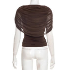 2026 Summer European and American Style Women's New Scarf Collar Draped Sleeveless Slim Top