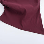 Round neck slim fit tank top with fashionable and sexy slanted edges simple pleats strapless decoration soft padded shoulder top