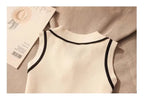 Women Summer Simplicity Office Lady Solid Color Polo Collar Knitting Tank Top Ladies Fashion All-match Trend Sleeveless Tops