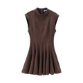 Foridol Stand Collar  Dress