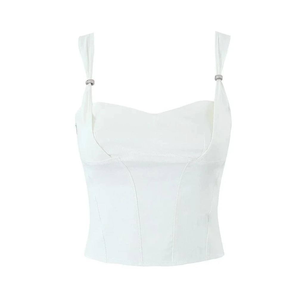 Boho Inspired black Stretchy comfy corset top Adjustable straps Bodycon fit summer Camis tops new sexy women tank tops Y2k tops