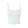 Boho Inspired black Stretchy comfy corset top Adjustable straps Bodycon fit summer Camis tops new sexy women tank tops Y2k tops