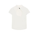 Summer New Women's Casual Style Short Sleeve Zhongshan Collar Polka Dot Slit Top Skin-friendly Breathable Polyester Fiber