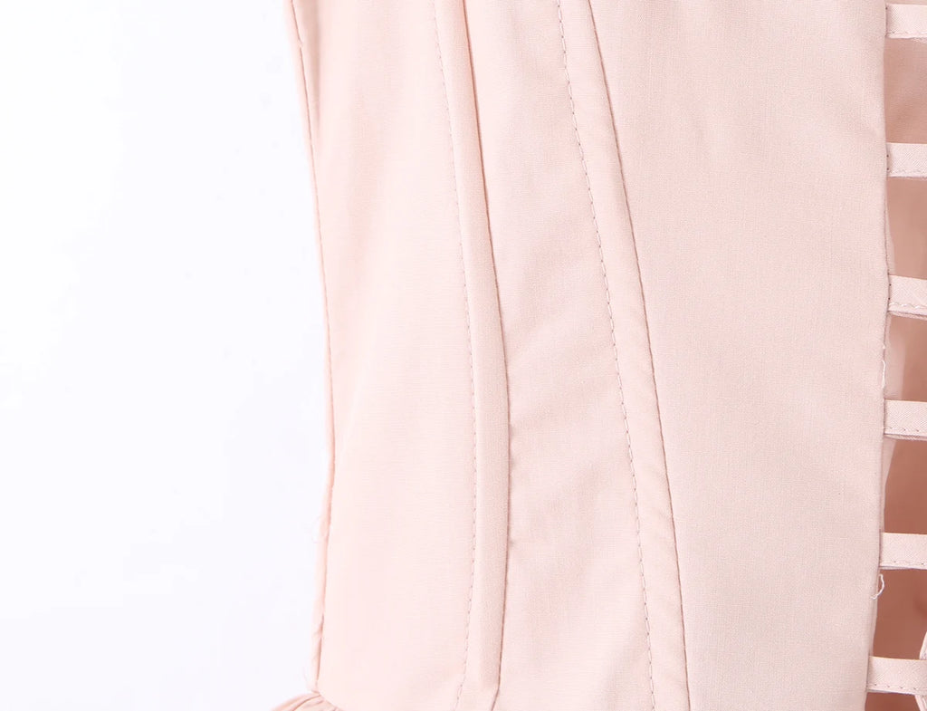 Sweet Pink Front Metal Hook Buttons Mini