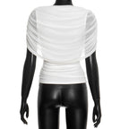 2026 Summer European and American Style Women's New Scarf Collar Draped Sleeveless Slim Top