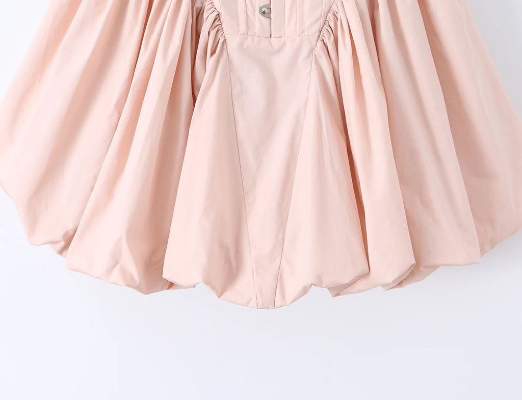 Sweet Pink Front Metal Hook Buttons Mini