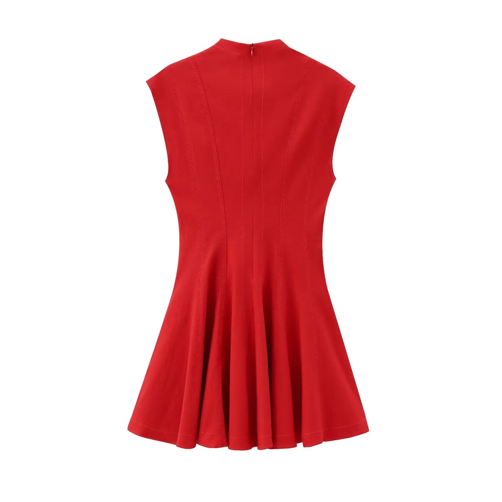 Foridol Stand Collar  Dress