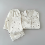 New Korean-Style Elegant Young Ladies' Pyjamas Summer New Arrival Short-Sleeved Polka Dot Bow Ice Silk Pyjama Set Homewear Set