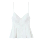 DEEABAE Korean Style Contrast Striped Vest Suspenders Summer Slim Fit Single-breasted Outer Wear Layered Top