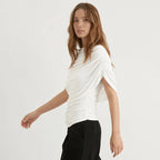 2026 Summer European and American Style Women's New Scarf Collar Draped Sleeveless Slim Top