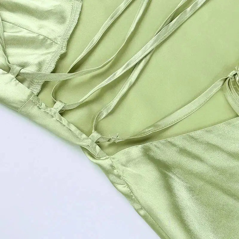 Giyu Sexy Satin Evening Night Club Party Dresses Women Summer Maxi Long Dress Backless Sleeveless Split Bodycon Gown Vestidos