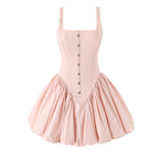 Sweet Pink Front Metal Hook Buttons Mini
