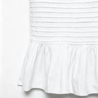 LIMO 2026 Women White Ruffle Sleeve Peplum Blouse V-Neck Elastic Waist Elegant Casual Top