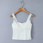Boho Inspired black Stretchy comfy corset top Adjustable straps Bodycon fit summer Camis tops new sexy women tank tops Y2k tops