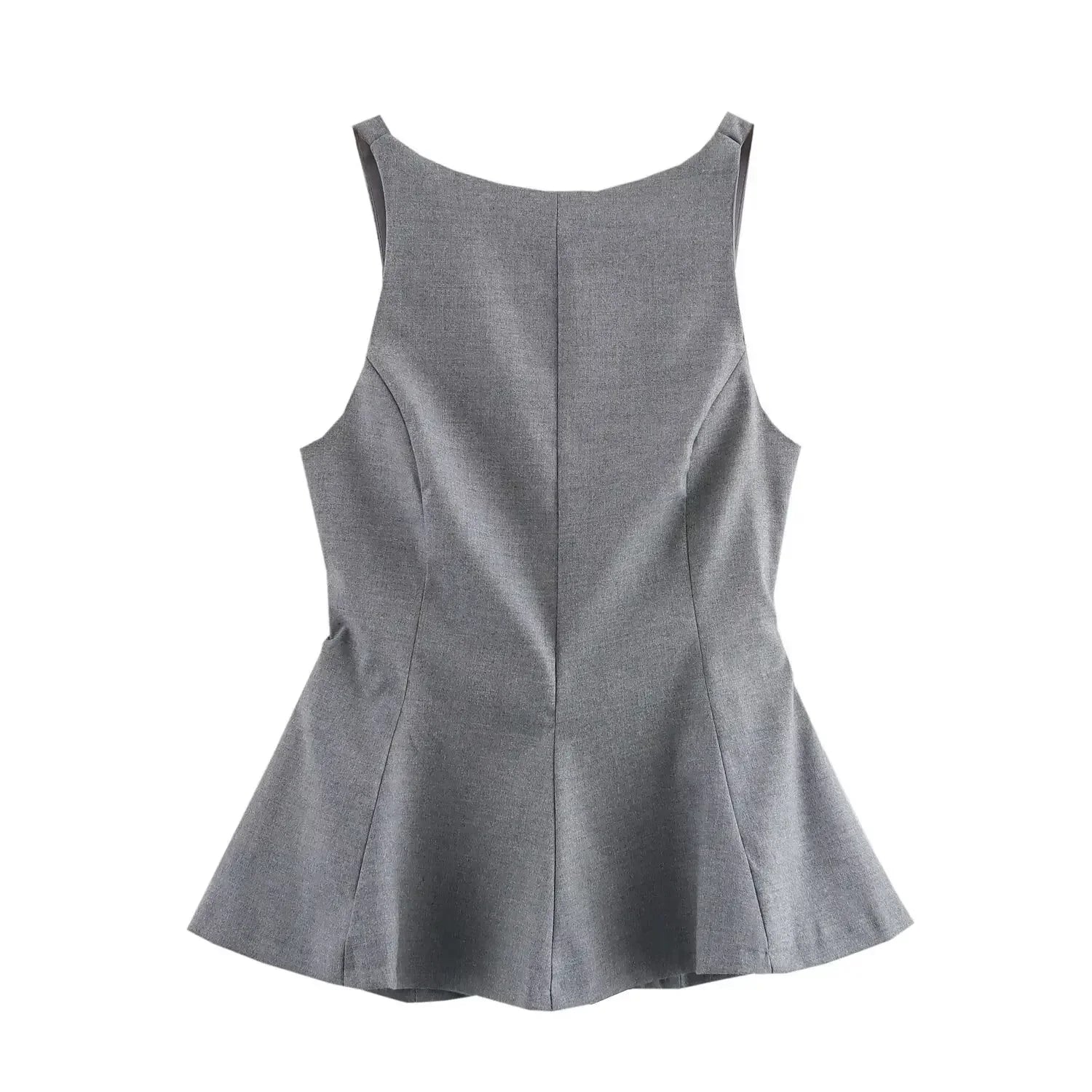 BSAY Top for Women Fashion Autumn Winter New Backless Bow Side Zip Blouse Street Clothing Vest Tank Chic Ladies Crop Tops Mujer
