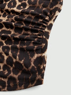 European and American spring, summer and autumn hot-selling leopard print casual large size neck vest