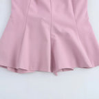 BSAY Top for Women Fashion Autumn Winter New Backless Bow Side Zip Blouse Street Clothing Vest Tank Chic Ladies Crop Tops Mujer