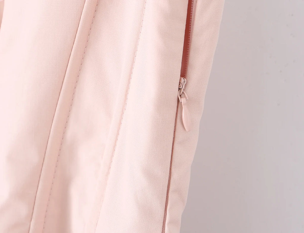Sweet Pink Front Metal Hook Buttons Mini