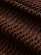 A lady's brown, elegant and noble, backless, sexy solid color halter top