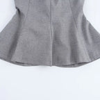 BSAY Top for Women Fashion Autumn Winter New Backless Bow Side Zip Blouse Street Clothing Vest Tank Chic Ladies Crop Tops Mujer