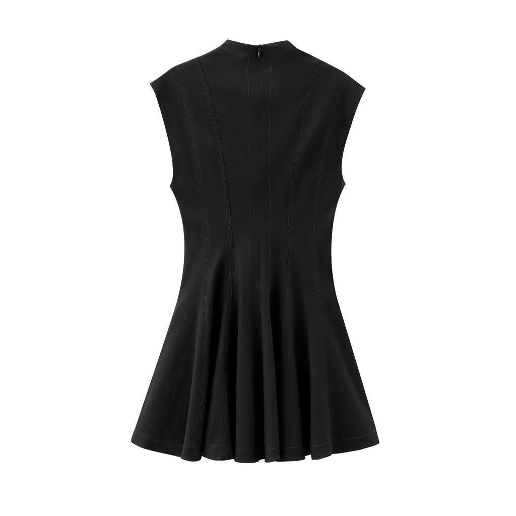 Foridol Stand Collar  Dress